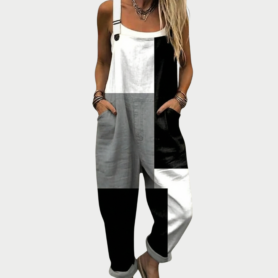 Imogen - Comfortable Printed Dungarees