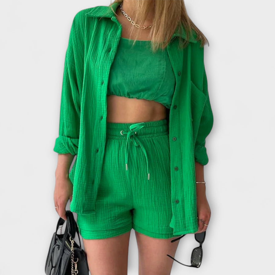 Roselina | Elegant Top & Bottom Green