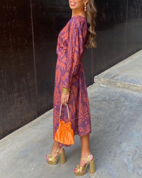 Jasmine | Women Wedding Guest A-Line Maxi Dress Purple