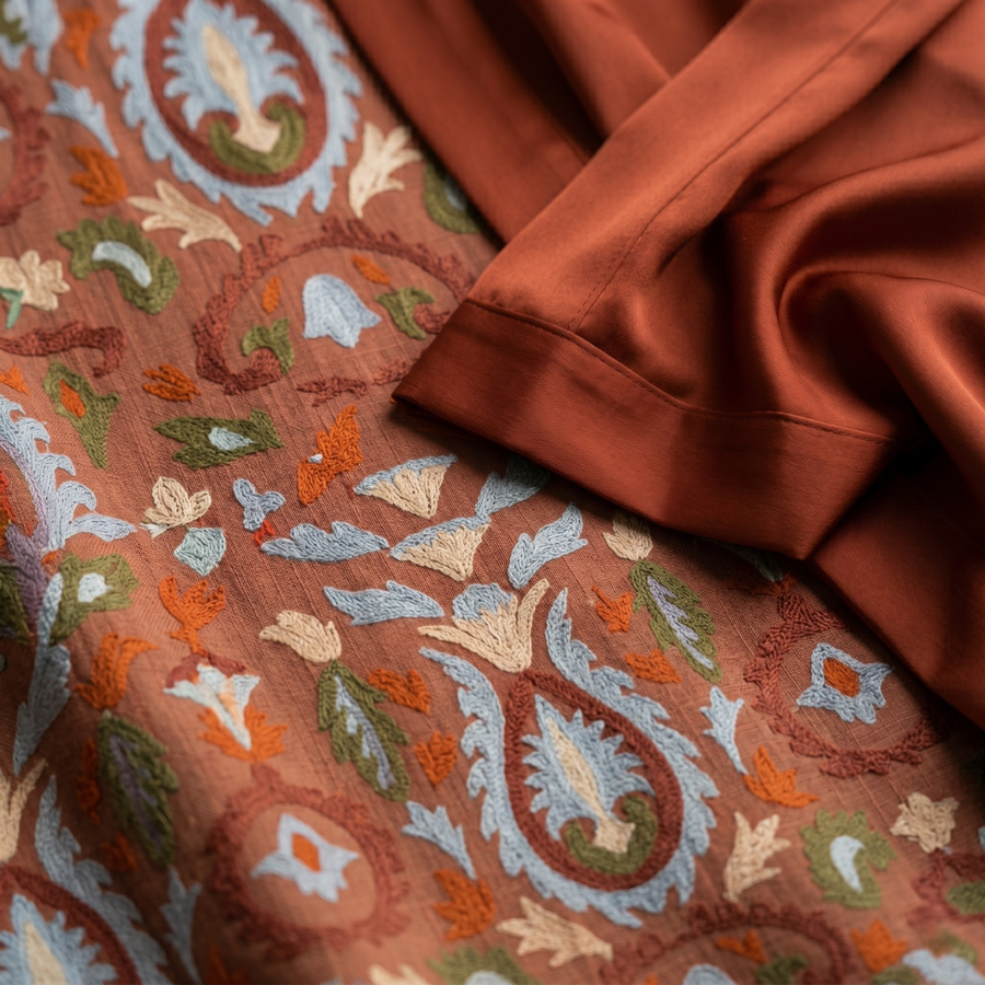 Daniella - Long Printed Dress with Coordinated Waistcoat