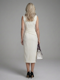 Clover - Sleeveless Asymmetric Midi Dress