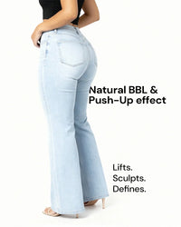 Linnea – Mid Rise BBL Wide Leg Jeans