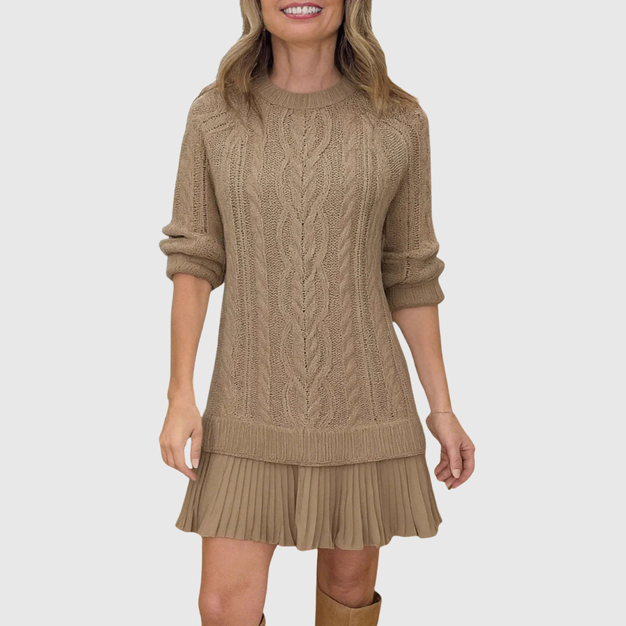 Eira | Classic Sweater Dress Brown