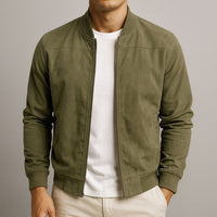 Fergus - Suede Bomber Jacket