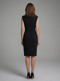 Alina - Sleeveless Midi Dress with Keyhole Detail