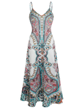 Ottoline - Boho Floral Print Sleeveless Dress