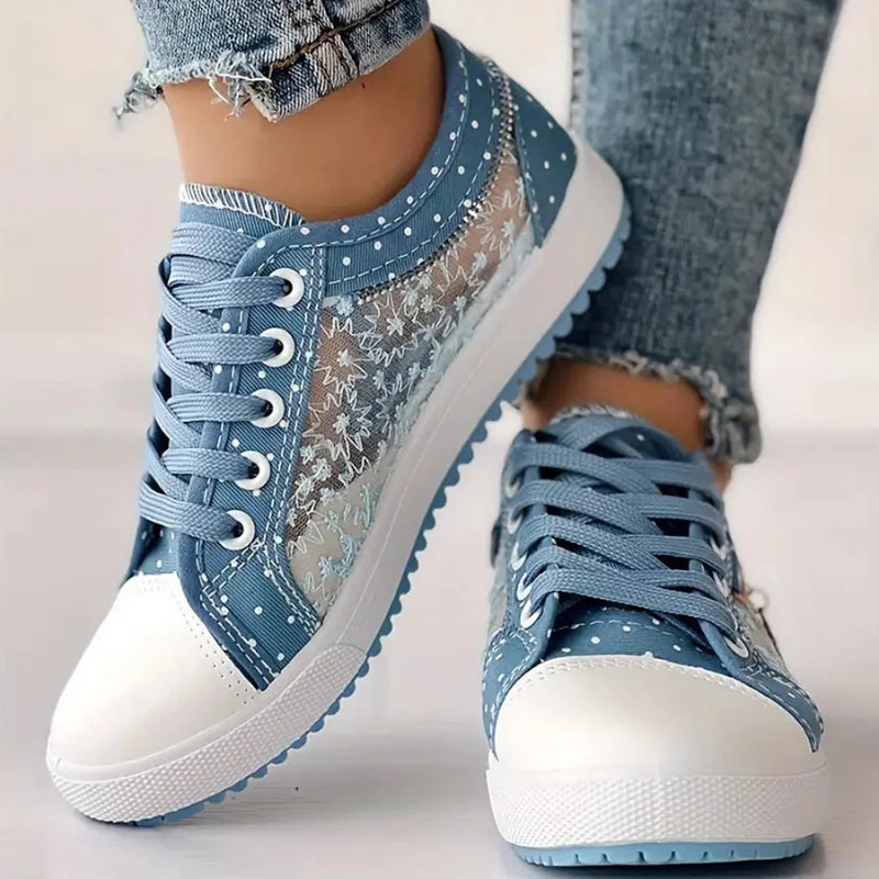 Delara – Elegant Floral Detail Trainers