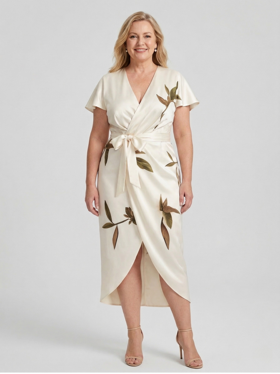 Cassia - Vera Elegant Wrap Dress