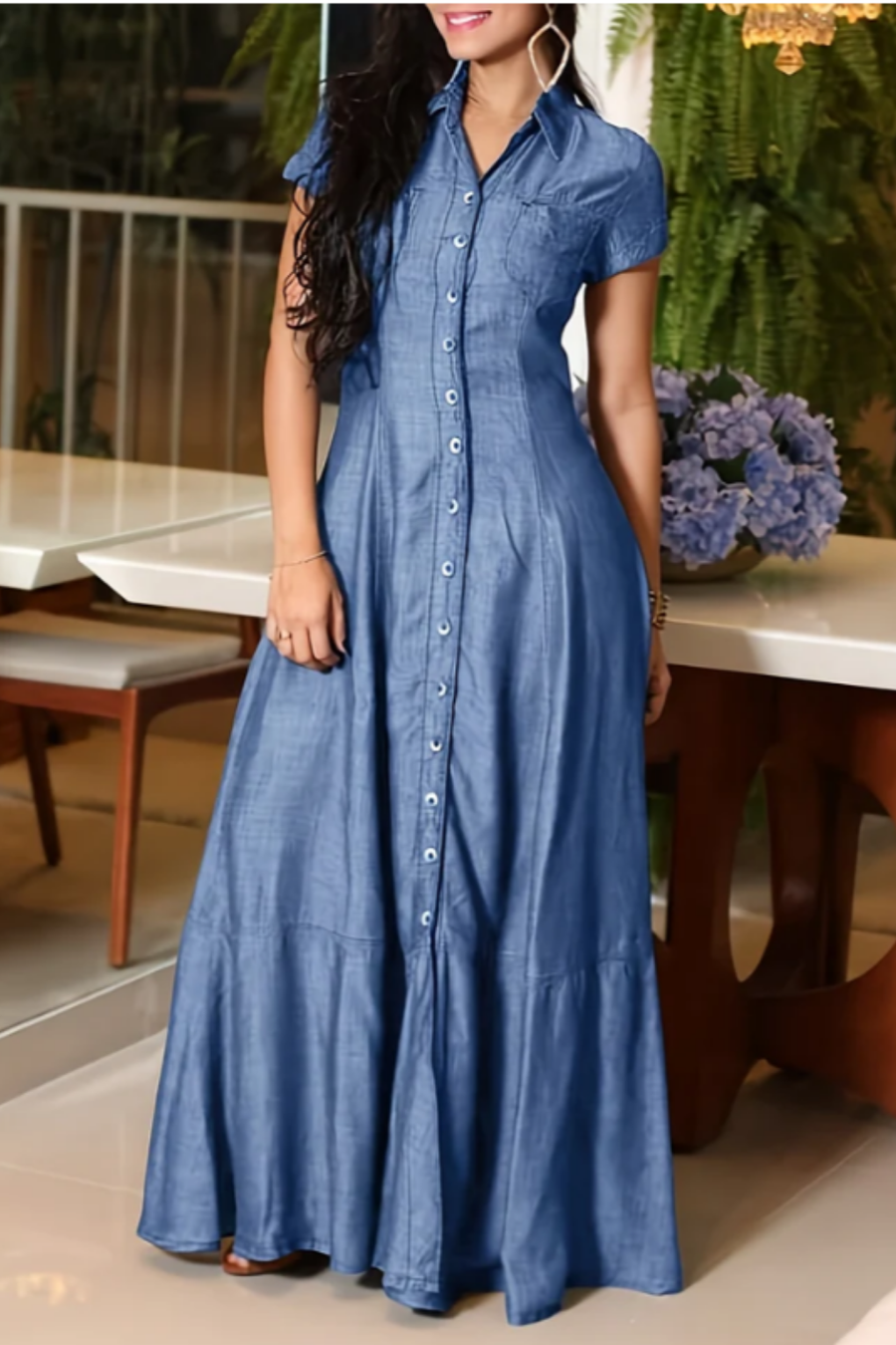 Dovie - Long Denim Dress