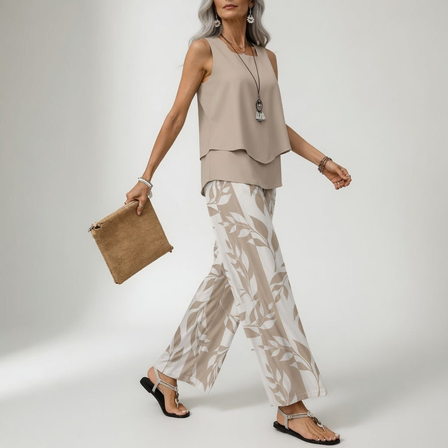 Annika – Desert Leaf Botanical Two-Piece Set