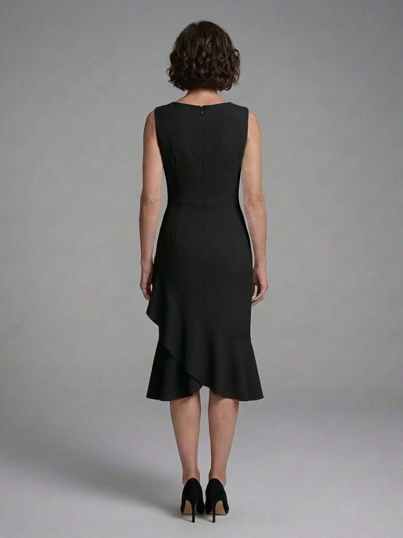 Amity - Sleeveless Midi Dress with Wrap Detail