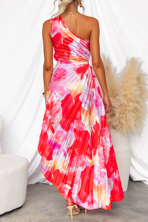 Beryl - Pleated One-Shoulder Dress