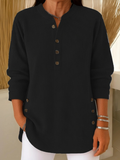 Evadne – Plain Long-Sleeved Knit Sweater