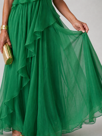 Nairi - One-Shoulder Ruffle Maxi Dress