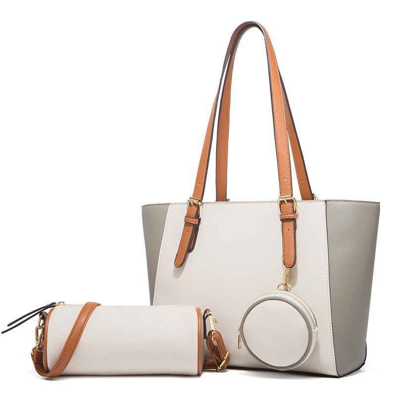 Elegant Two-Tone Tote Bag