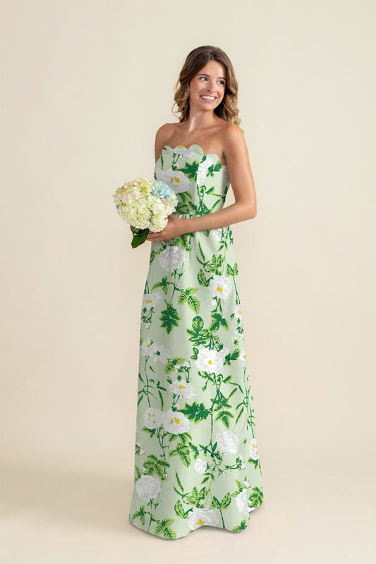 Hayes Floor Length Scalloped Bridesmaid Dress 40+ Colors