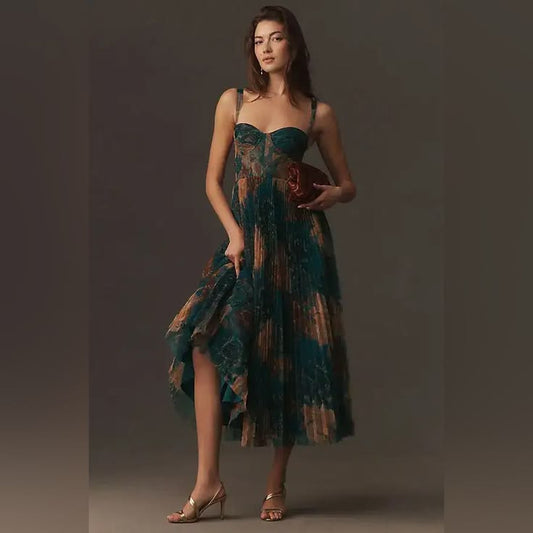 Hutch Dress Hutch Willa Gown Navy Floral (New Without Tags) Color: