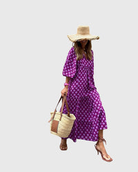 Sarah - Boho Maxi Dress Purple