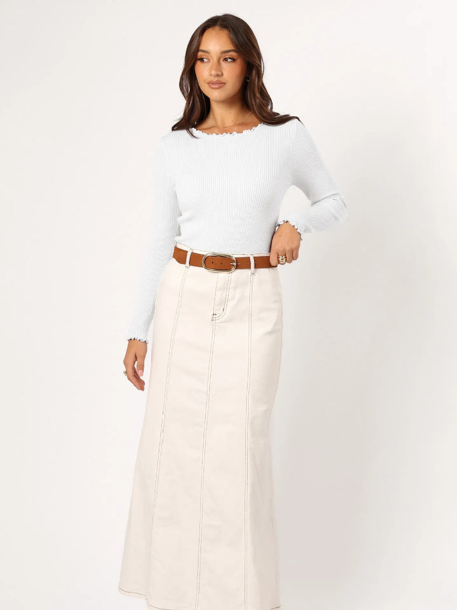 Leni Long Sleeve Round Neck Top
