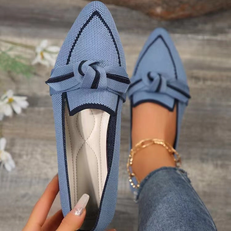 Selena Woven Bow Flats