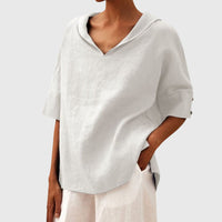 Joanna | Casual Loose-Fit Blouse White