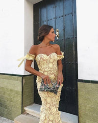 Cute Sweatheart Neckline Yellow Midi Dress With Tie Sleeves