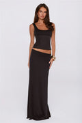 Evening In Style Corset Top Black Dress