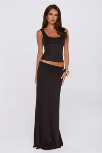 Evening In Style Corset Top Black Dress