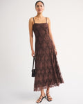 Women's The A&F Bra-Free Convertible Maxi Dress in Mahogany