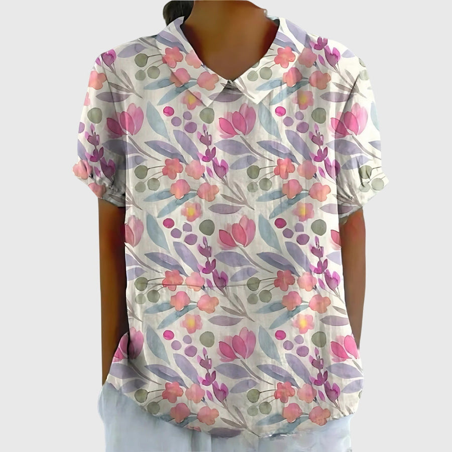 Jenna | Floral Blouse Dark Pink