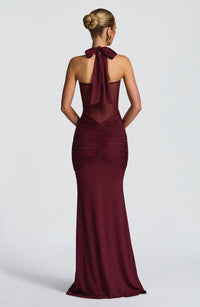 Vixen Maxi Dress Cherry Lacquer