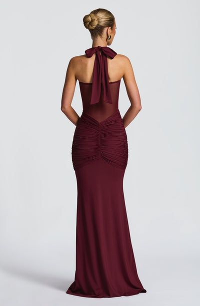 Vixen Maxi Dress Cherry Lacquer