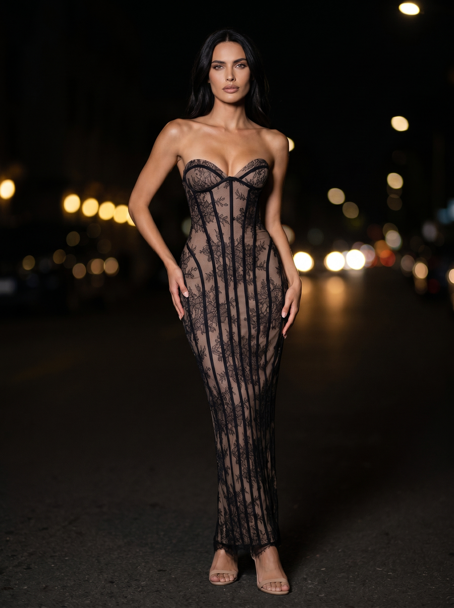 SAVANNAH MAXI DRESS Black side