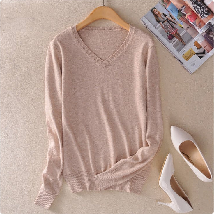 Anika V-Neck Knit Sweater