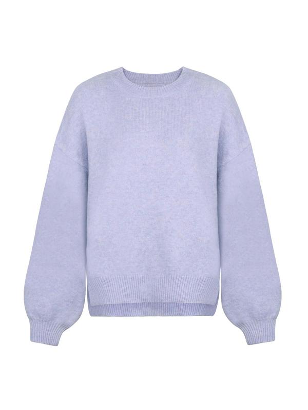 Edwina - Drop Shoulder Split Hem Sweater