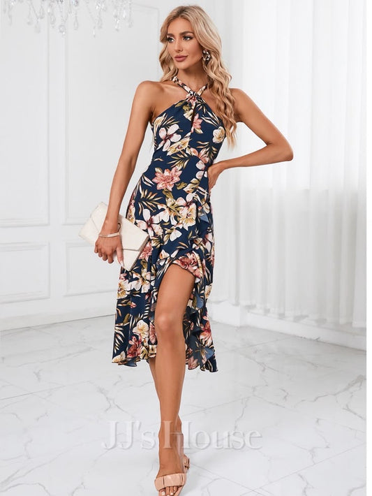 Jjs House Dress Nwt Jj's House Navy Floral Halter Midi Dress Color: