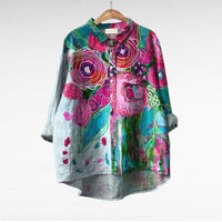 Cerelia - Elegant Linen Summer Blouse