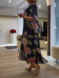 Celeste - Floral Chiffon Maxi Dress