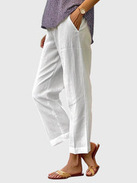 Elaine | Elegant Women's Pants White