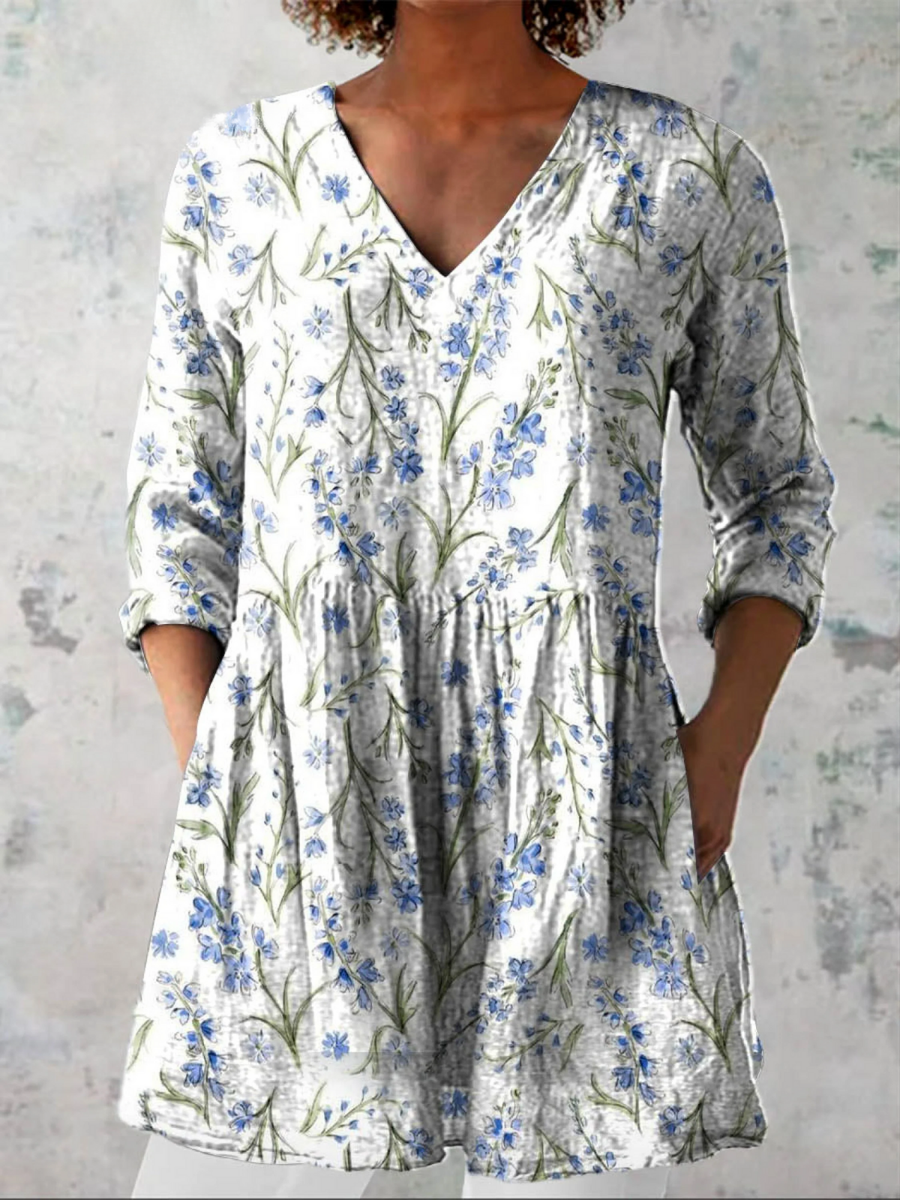 Henrietta – Long Blouse with Statement Pattern