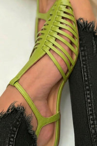 Tabitha – Pointed-Toe T-Bar Cut-Out Sandals
