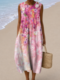 Robyn - Sleeveless Relaxed Fit Midi Dress