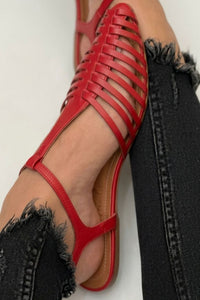 Tabitha – Pointed-Toe T-Bar Cut-Out Sandals