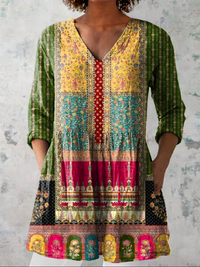Gwen – Long Blouse with Statement Pattern