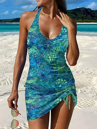 Elizabeth – Floral Graphic Tankini with Shorts & Tummy-Flattening Effect