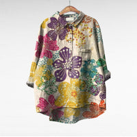 Cerelia - Elegant Linen Summer Blouse