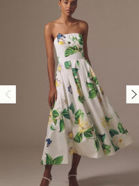 Leo Lin Dress Leo Lin Lynn Strapless Bustier Appliqu A Line Midi Dress