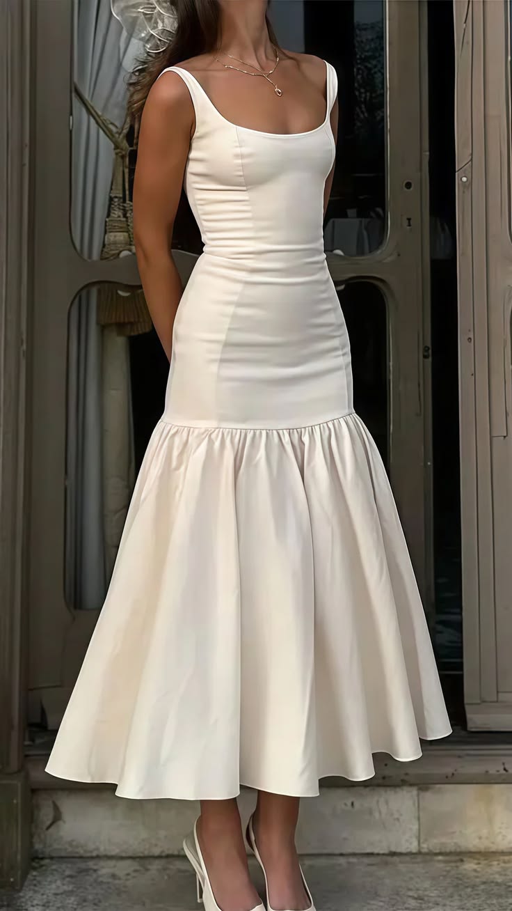 Niulatu Ivory Mermaid Party Dress Long Satin Prom Evening Dress