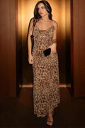 Brunhilde Leopard Print Maxi Dress