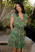 Rio Short Dress Green Multi